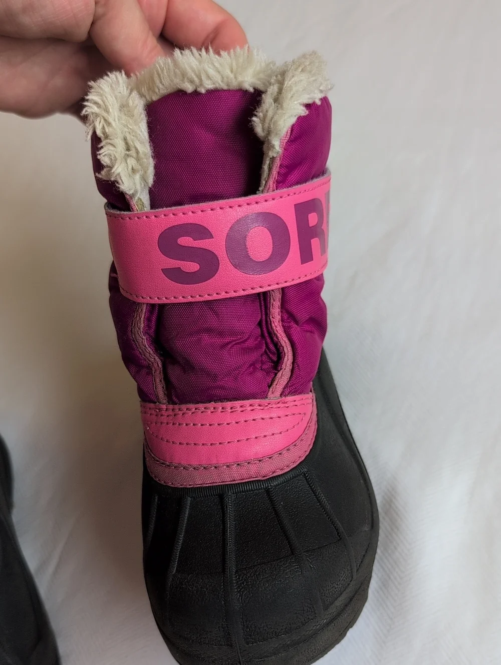 Sorel Kids Snow Commander Waterproof Winter Boots Pink Black Size 10 - Picture 10 of 11